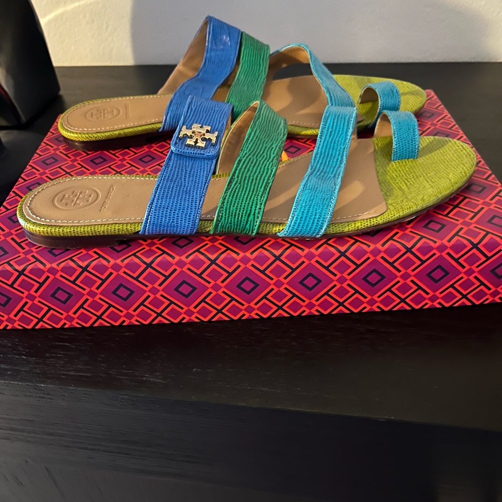 Tory Burch colorful sandal size 10 like new